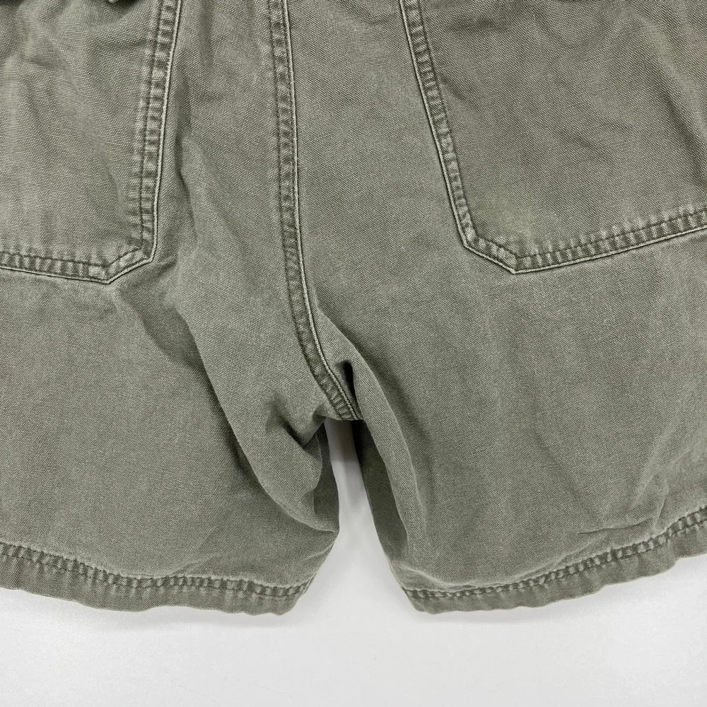 High Sierra Mens Olive Green Cotton Canvas Cargo Utility Shorts Size 34